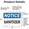 Signmission Sanitizer, 7 in W x Rectangle, Vinyl Decal OS-2PACK-NS-D-57-L-18239 - alternate 6